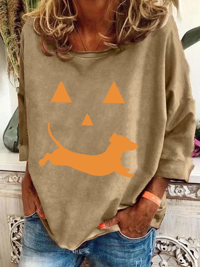 Dachshund And Halloween Casual Sweatshirt