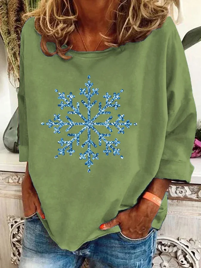 Winter Snowflake Casual Sweatshirt