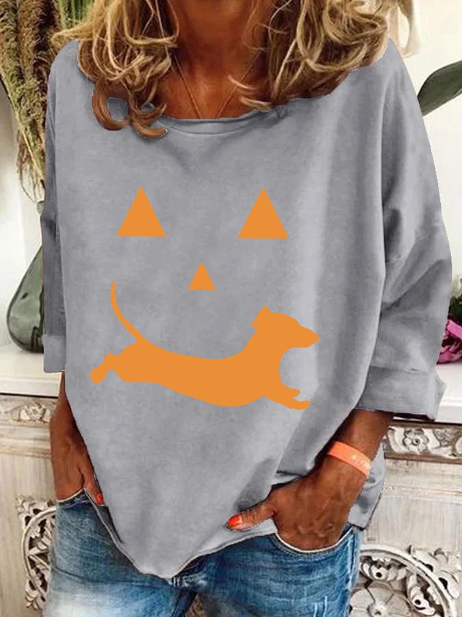 Dachshund And Halloween Casual Sweatshirt