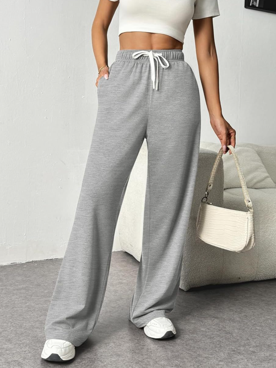 Loose Plain Casual Pants