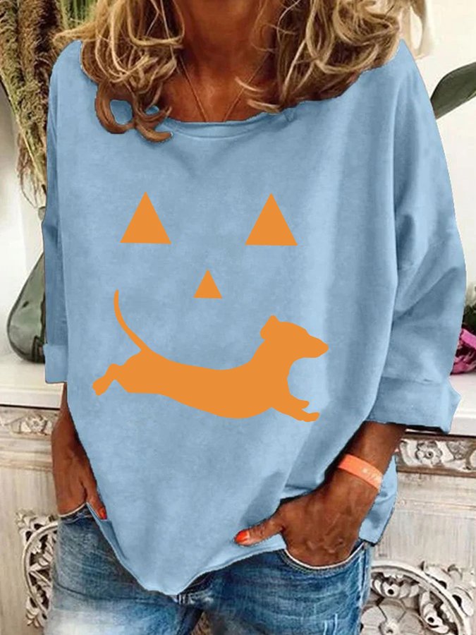 Dachshund And Halloween Casual Sweatshirt