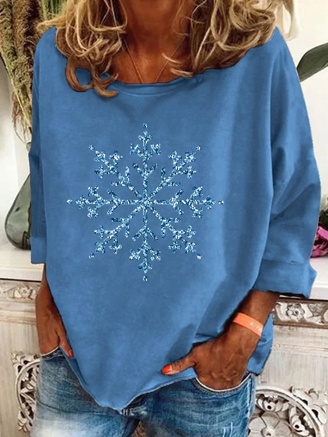 Winter Snowflake Casual Sweatshirt