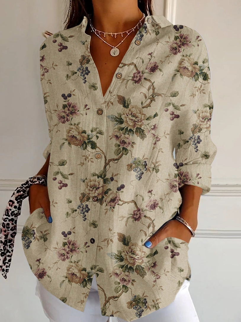 Casual Floral Loose Shirt