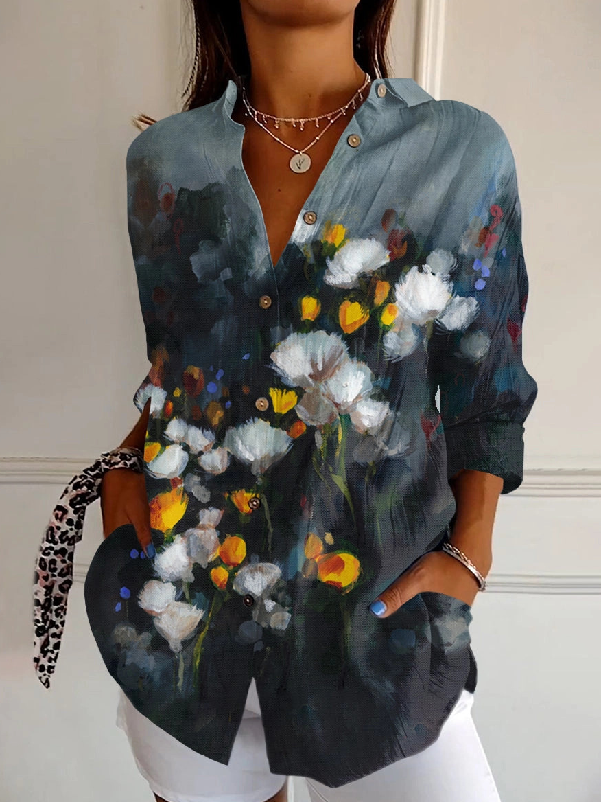 Casual Floral Loose Shirt