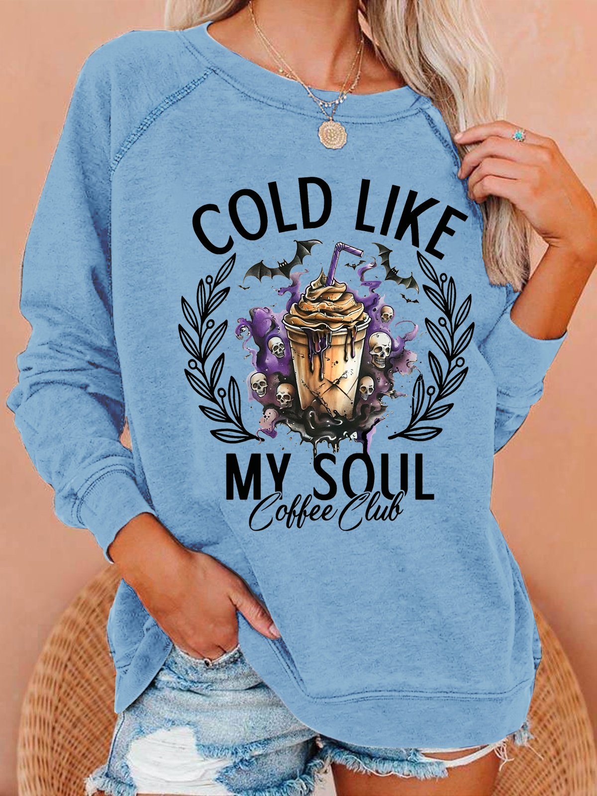 Cold Like My Soul Funny Halloween Casual Sweatshirt