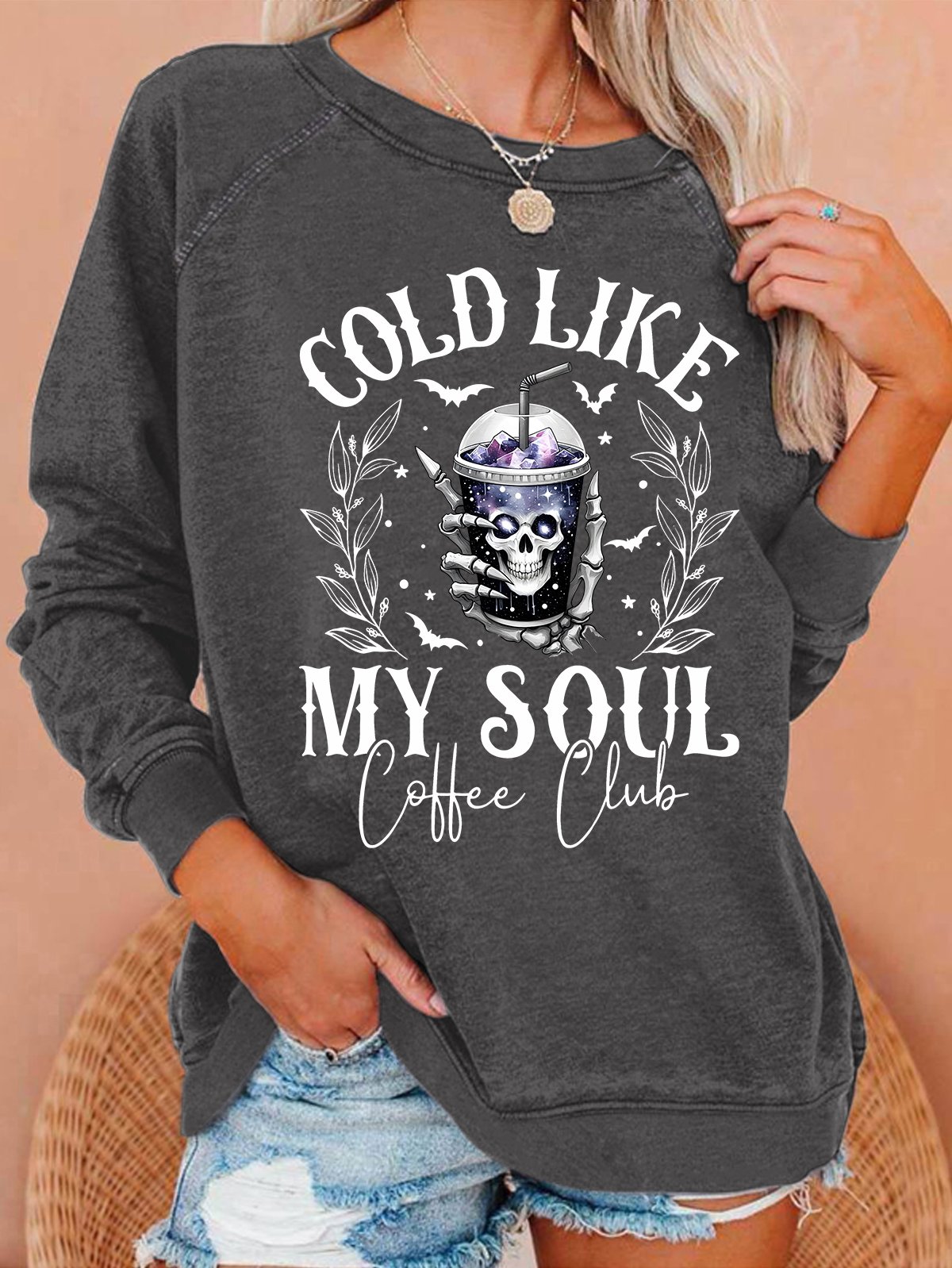 Cold Like My Soul Funny Halloween Casual Sweatshirt