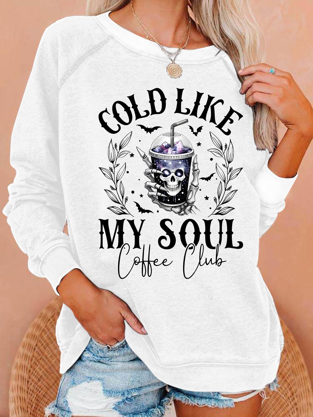 Cold Like My Soul Funny Halloween Casual Sweatshirt