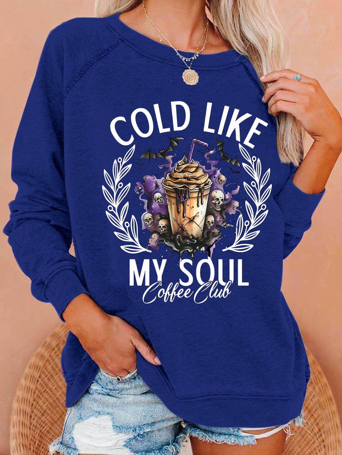 Cold Like My Soul Funny Halloween Casual Sweatshirt