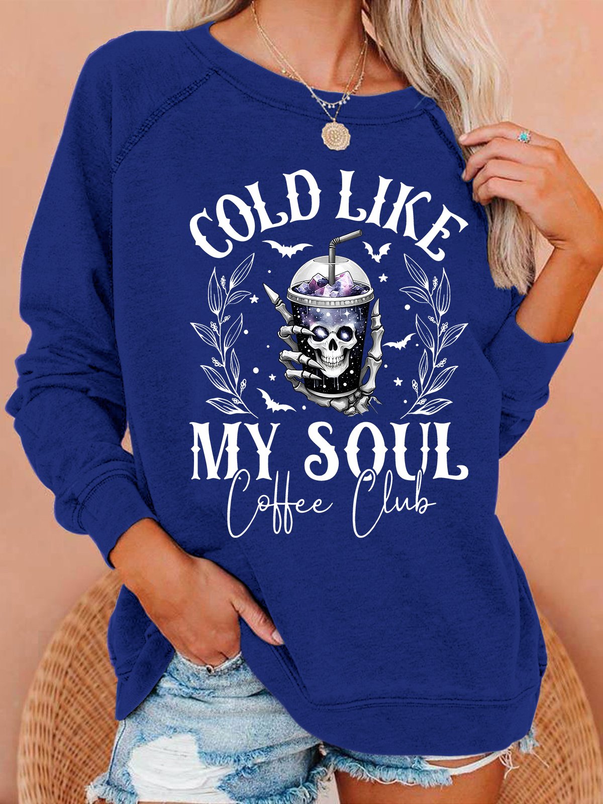 Cold Like My Soul Funny Halloween Casual Sweatshirt