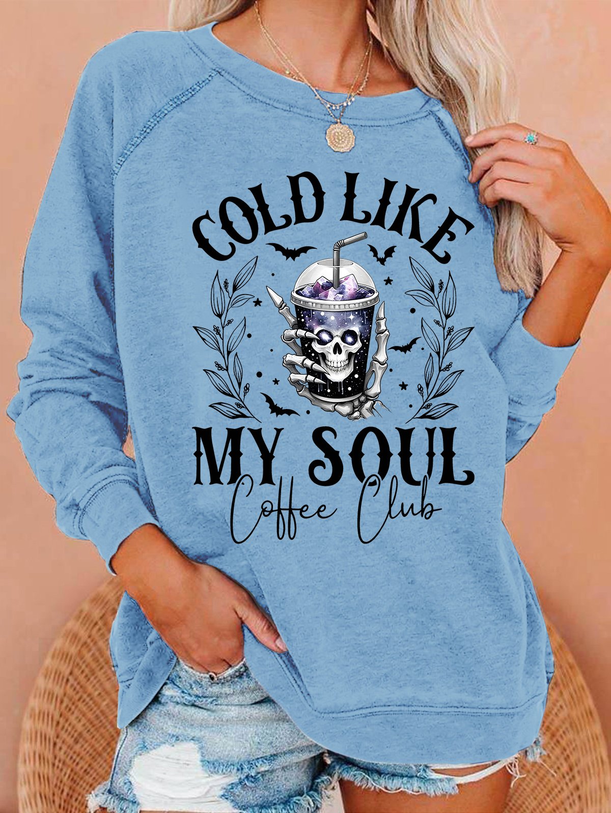 Cold Like My Soul Funny Halloween Casual Sweatshirt