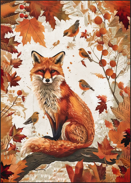 Autumn Fall Maple Fox Long sleeve Shirt