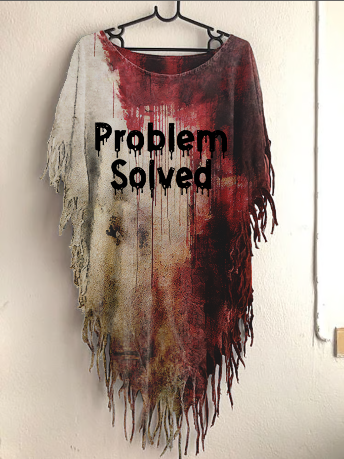 Women's Problem Solved Casual Halloween Fringe Top