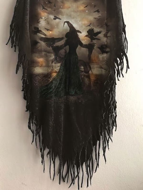 Women's Halloween Witch Print Top