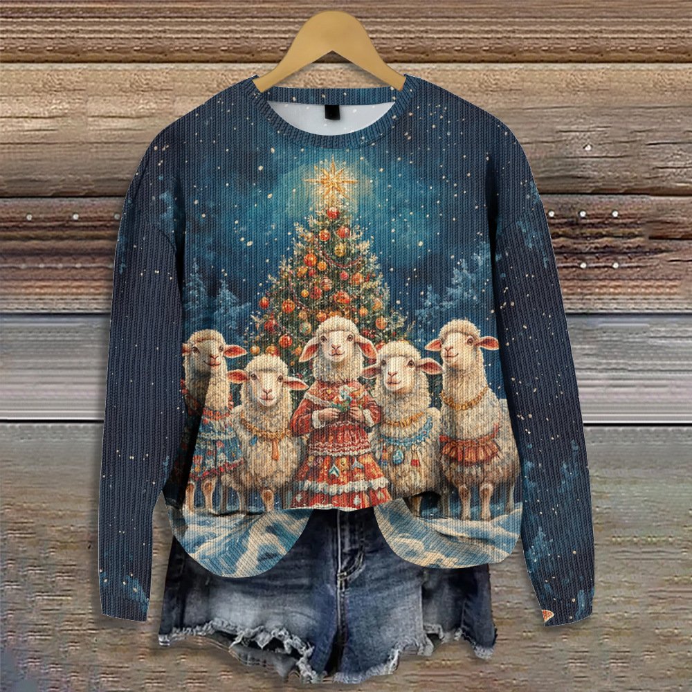 Christmas tree Christmas Animal Loose Casual Sweater