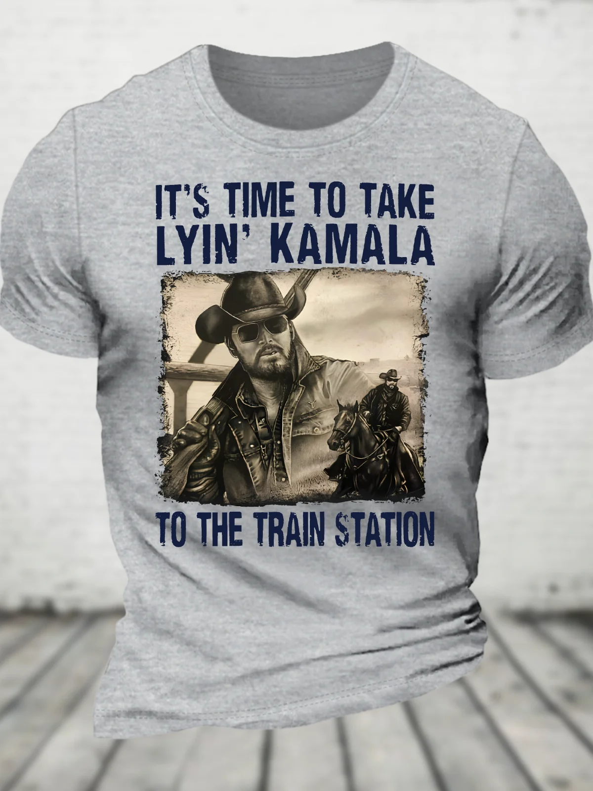 It's Time To Take Lyin' Kamala To The Train Station Cotton T-Shirt