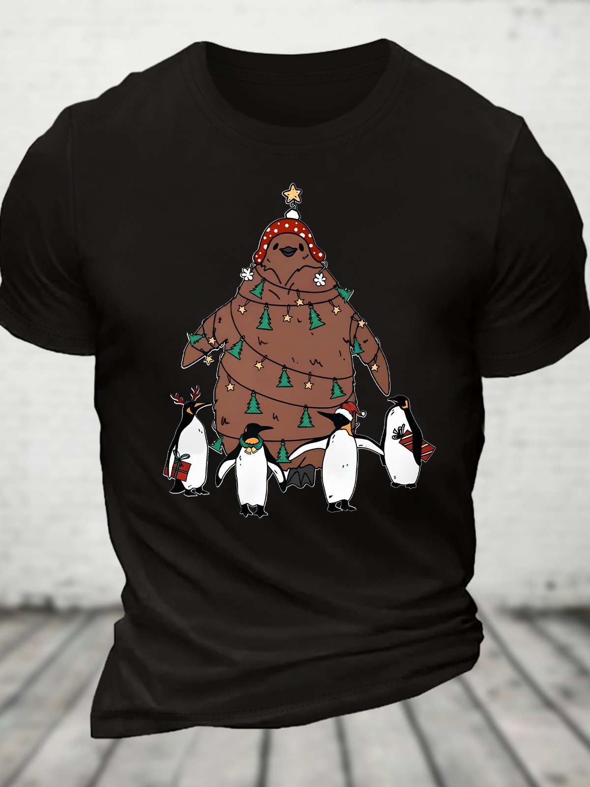 Christmas Pesto The Penguin CHristmas Tree Penguins Lovers Cotton T-shirt