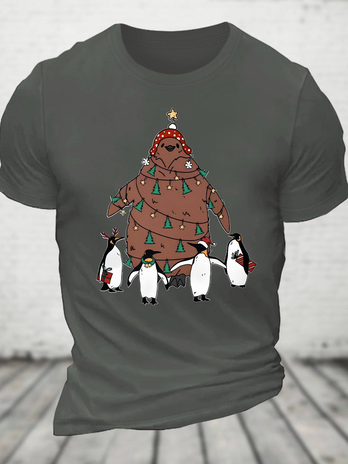 Christmas Pesto The Penguin CHristmas Tree Penguins Lovers Cotton T-shirt