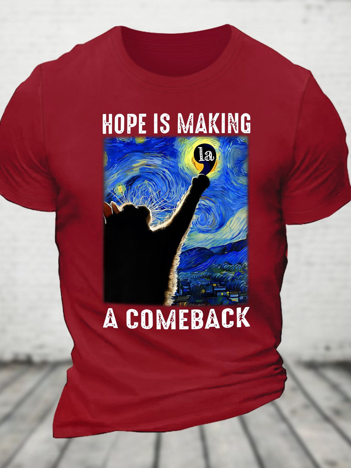 Hope Is Making A Comeback Funny Comma La Kamala Cat Lover Cotton T-shirt