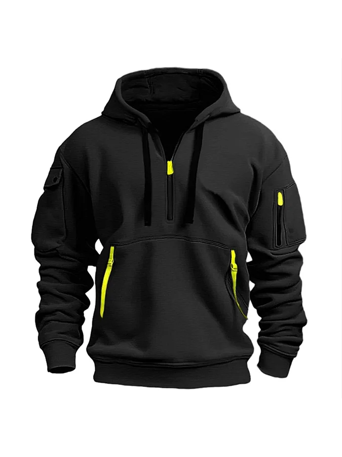 Men's Multi-Pocket Multi-Function Zipper Hoodie