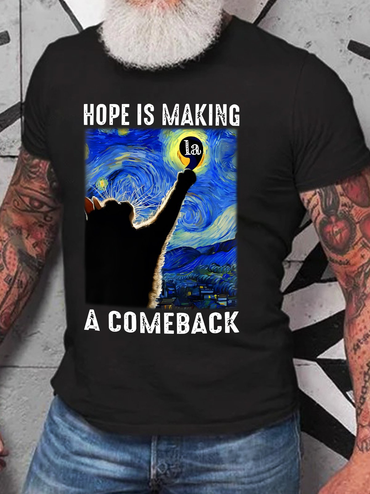 Hope Is Making A Comeback Funny Comma La Kamala Cat Lover Cotton T-shirt