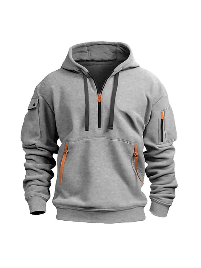 Men's Multi-Pocket Multi-Function Zipper Hoodie