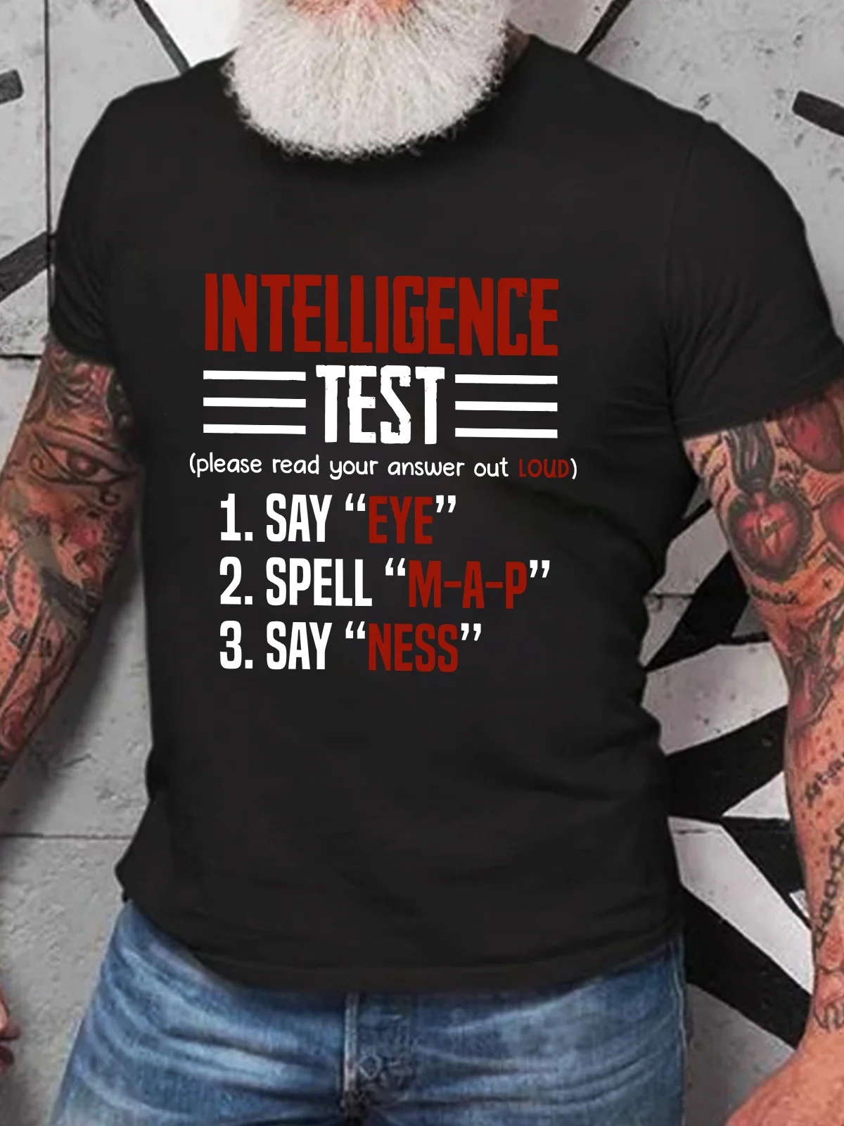 Intelligence Test - Eye M-A-P Ness Cotton T-shirt