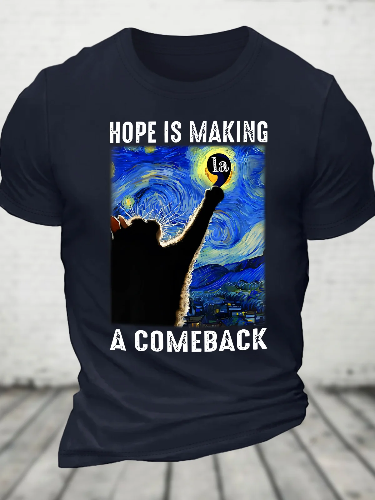 Hope Is Making A Comeback Funny Comma La Kamala Cat Lover Cotton T-shirt