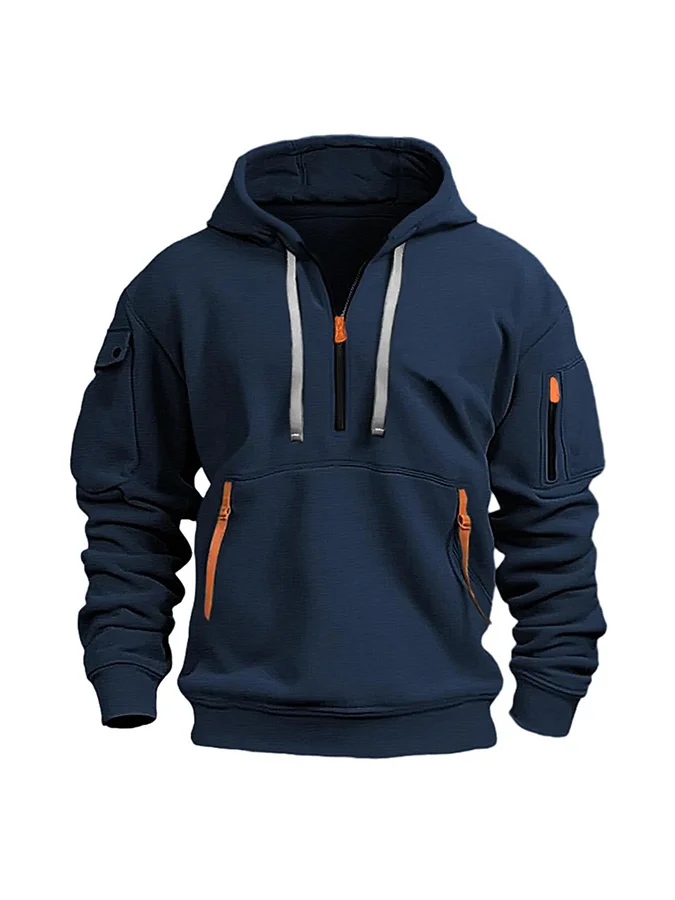 Men's Multi-Pocket Multi-Function Zipper Hoodie