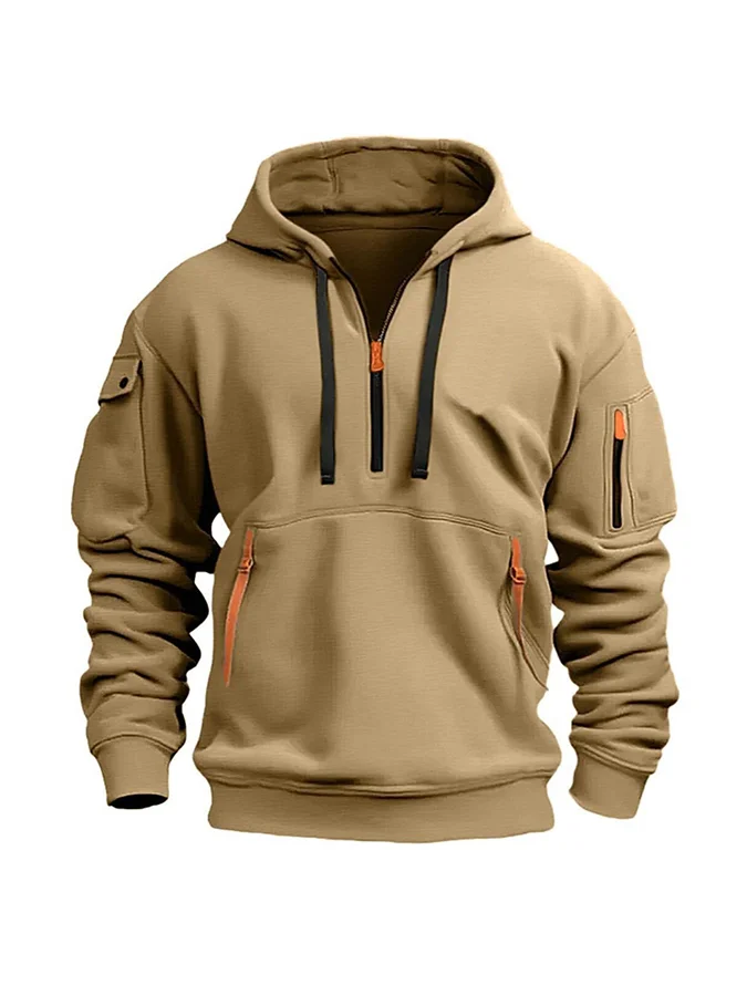 Men's Multi-Pocket Multi-Function Zipper Hoodie