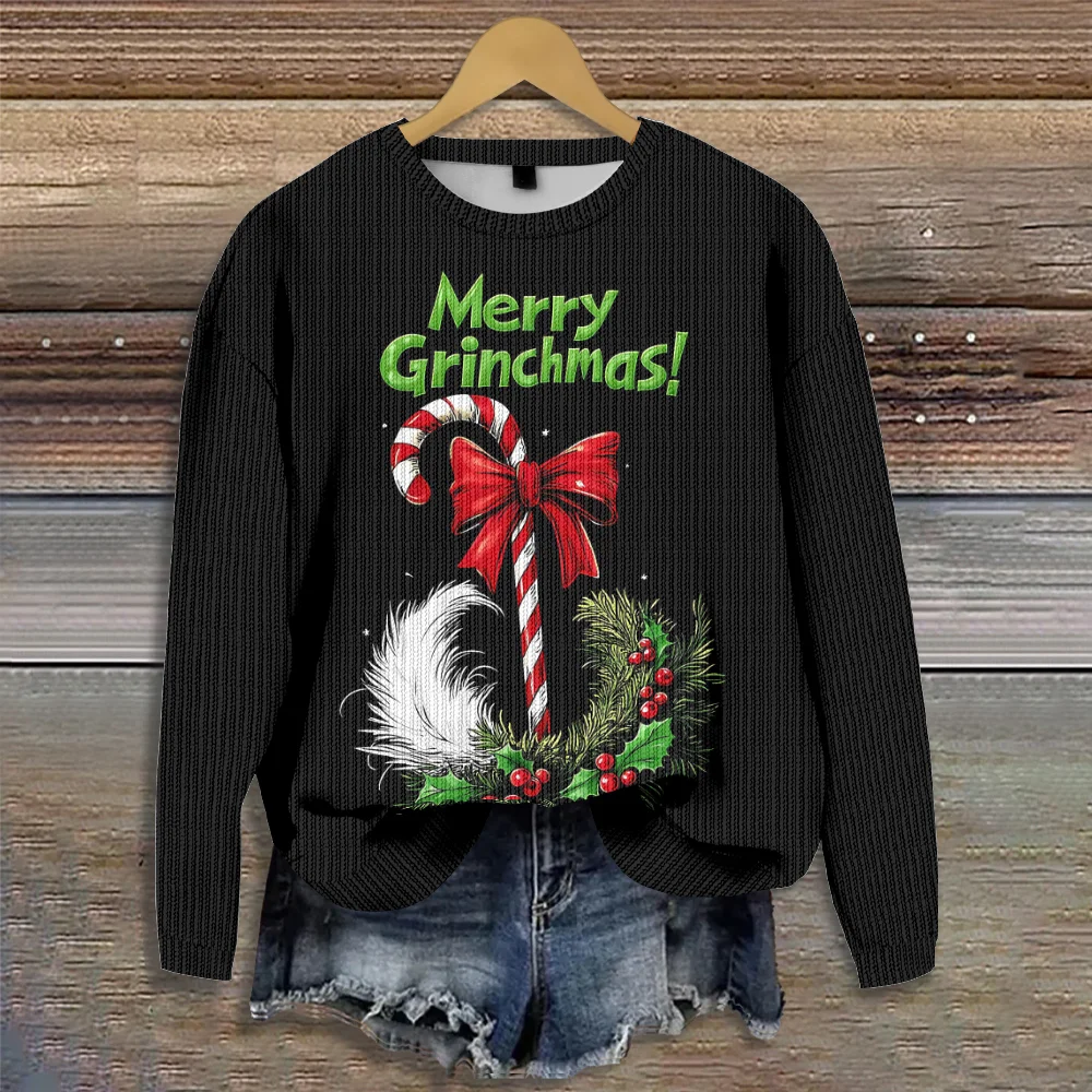 Christmas Loose Casual Santa Claus Crew Neck Sweater