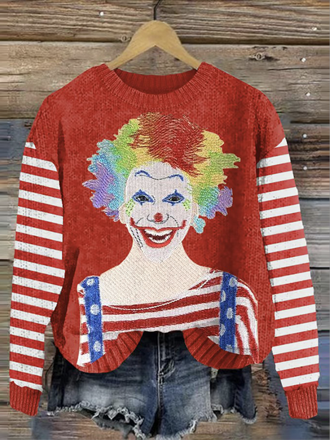 Cologne Carnival Joker Round Neck Sweater