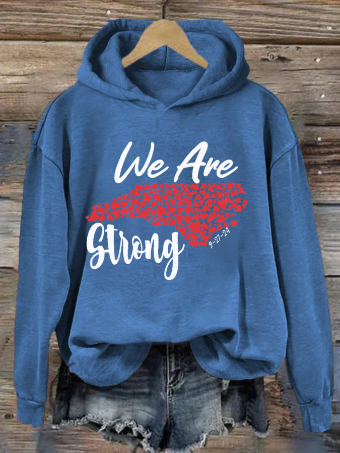 Women's North Carolina We Are Strong Print Hoodie