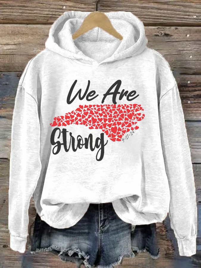 Women's North Carolina We Are Strong Print Hoodie