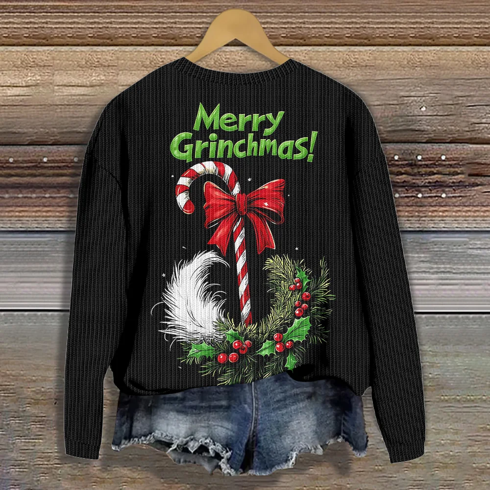 Christmas Loose Casual Santa Claus Crew Neck Sweater