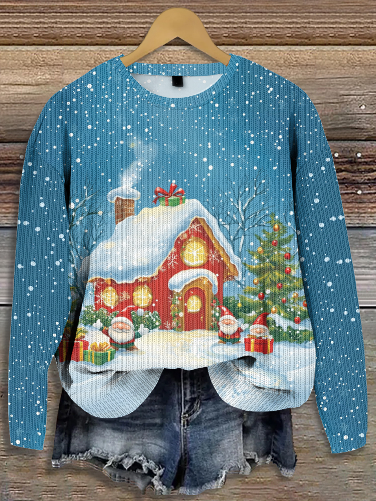 Knitted Santa Claus Casual Sweater