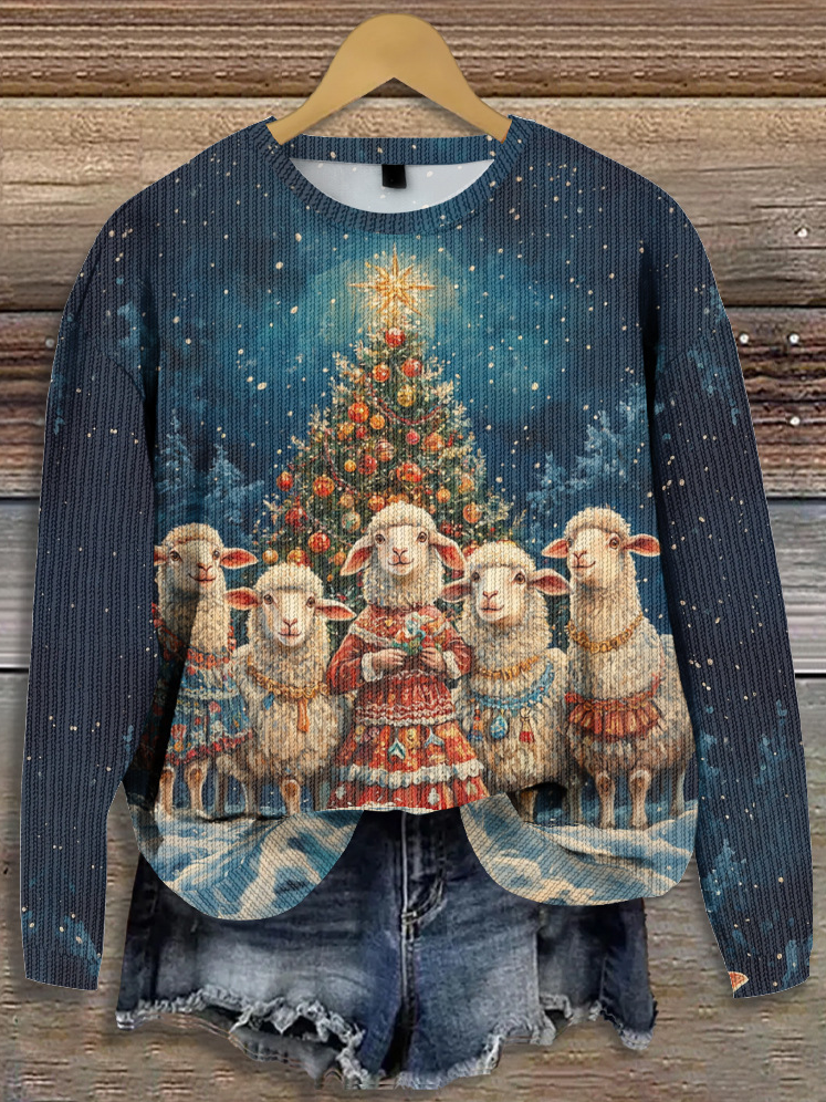 Christmas tree Christmas Animal Loose Casual Sweater