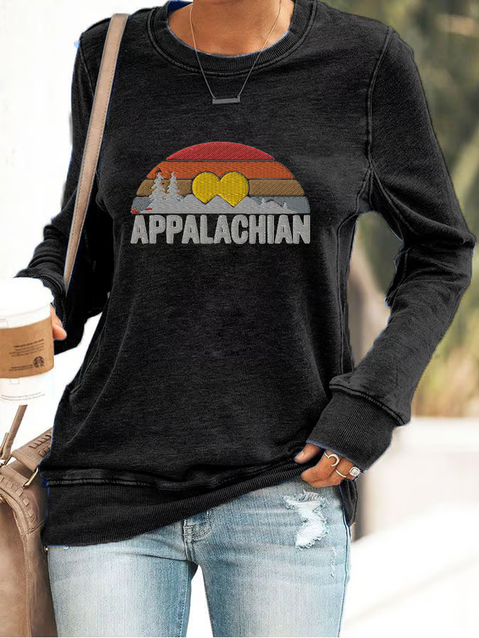 Women's Appalachia Strong Printed Check Sweatshirt