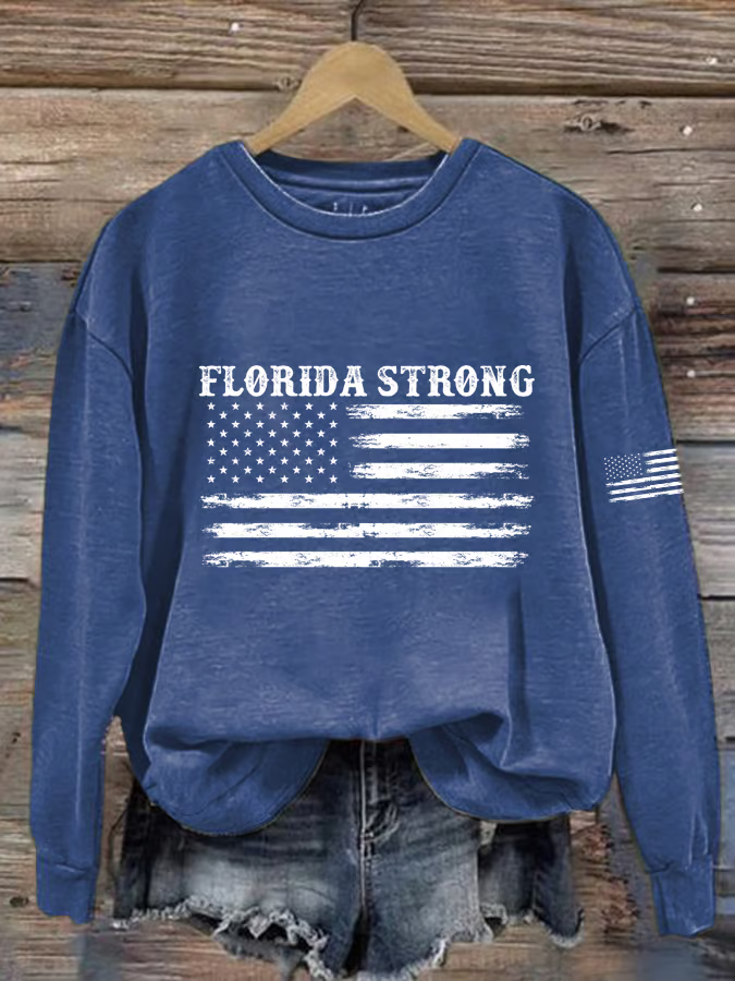 Women's Florida Strong Printed Casual Sweatshirt