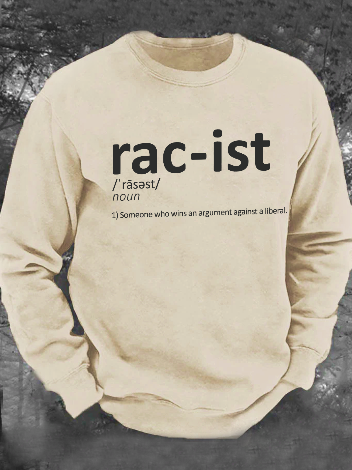 Racist, Someone That Wins An Argument Against A Liberal Funny Conservative Men's Casual Sweatshirt