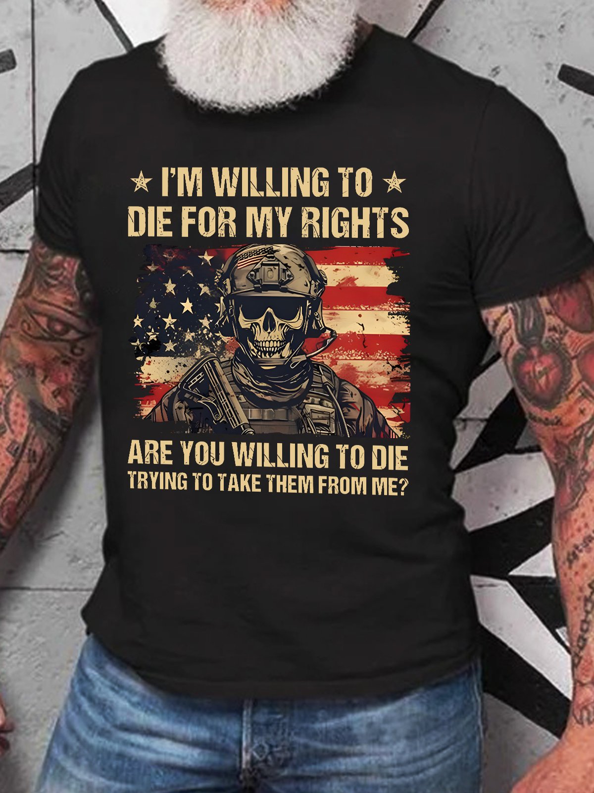 I'm Willing To Die For My Rights Are You Willing To Die Trying To Take Them From Me Cotton T-shirt