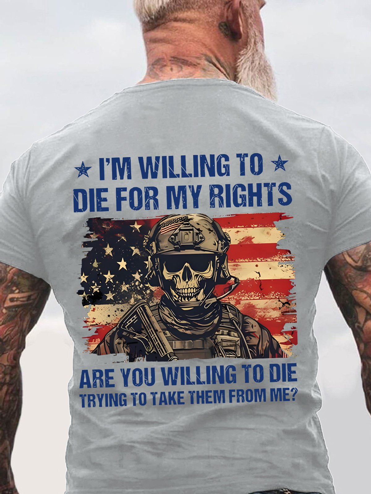 I'm Willing To Die For My Rights Are You Willing To Die Trying To Take Them From Me Back Cotton T-shirt