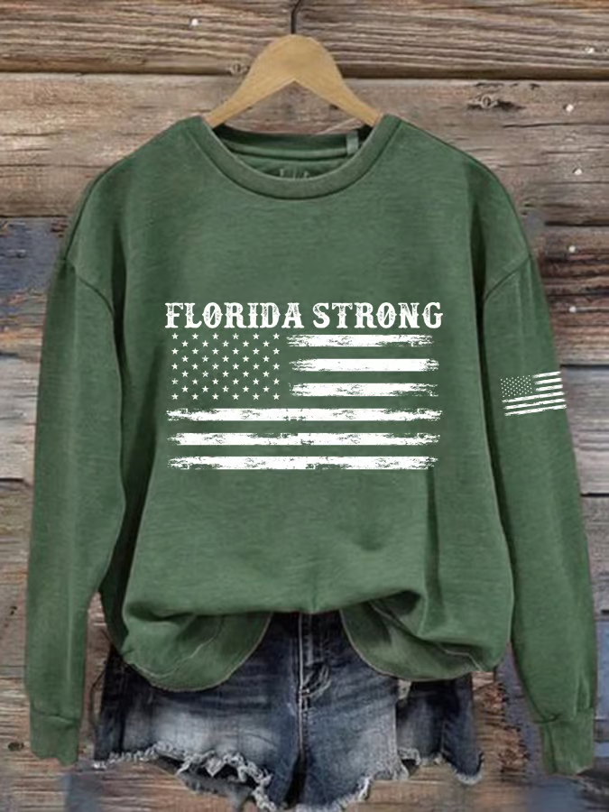 Women's Florida Strong Printed Casual Sweatshirt