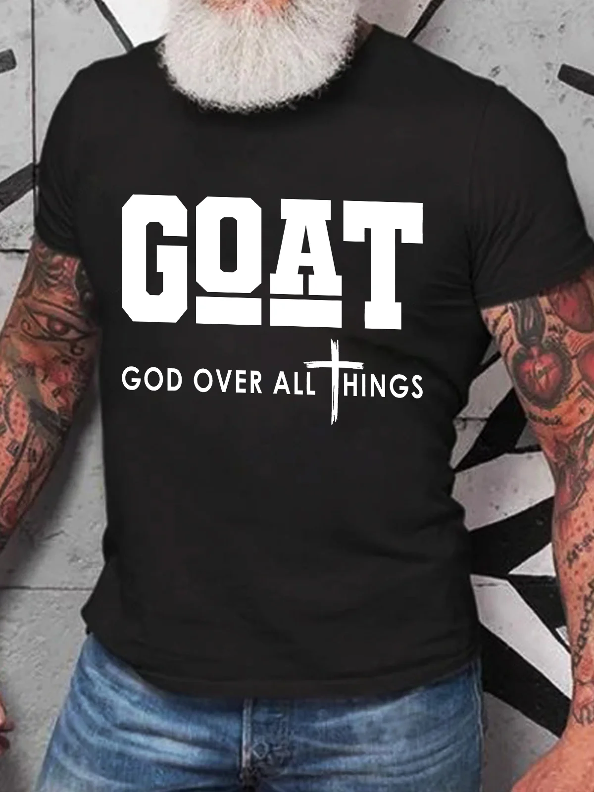 Goat God Over All Things Cotton T-shirt