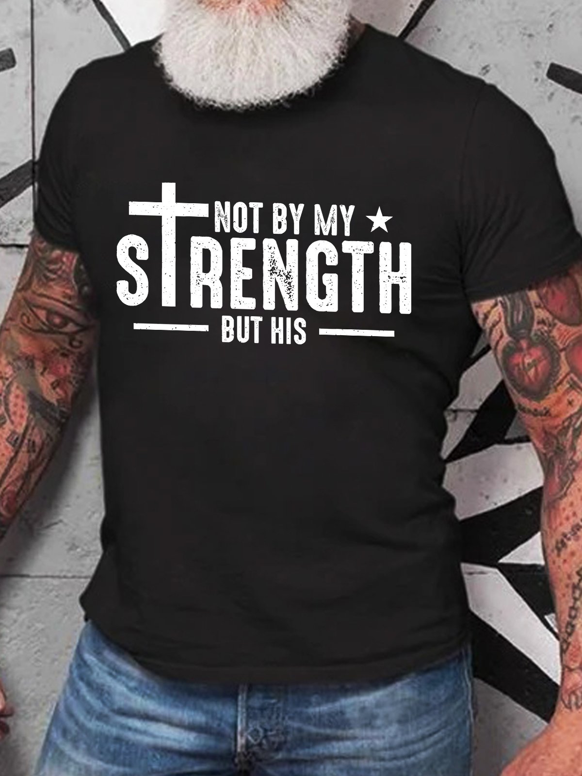 Not My Strength Bible Verse Cotton T-shirt