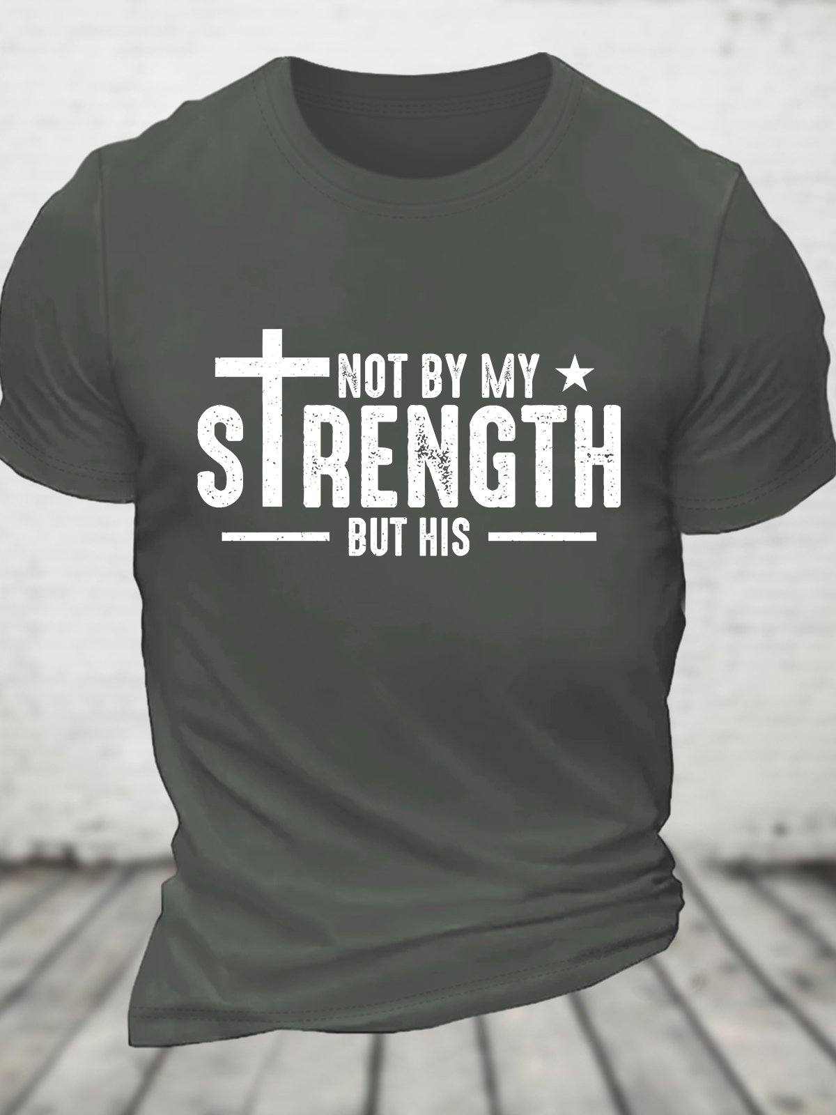 Not My Strength Bible Verse Cotton T-shirt