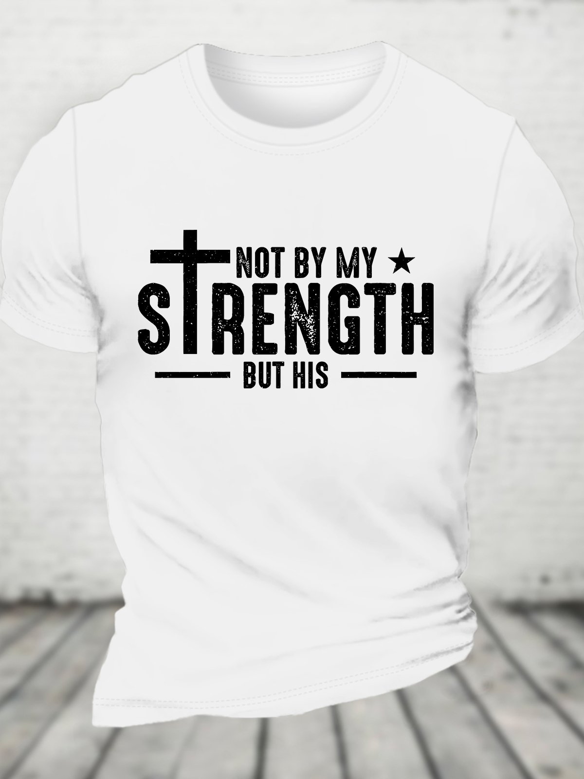 Not My Strength Bible Verse Cotton T-shirt