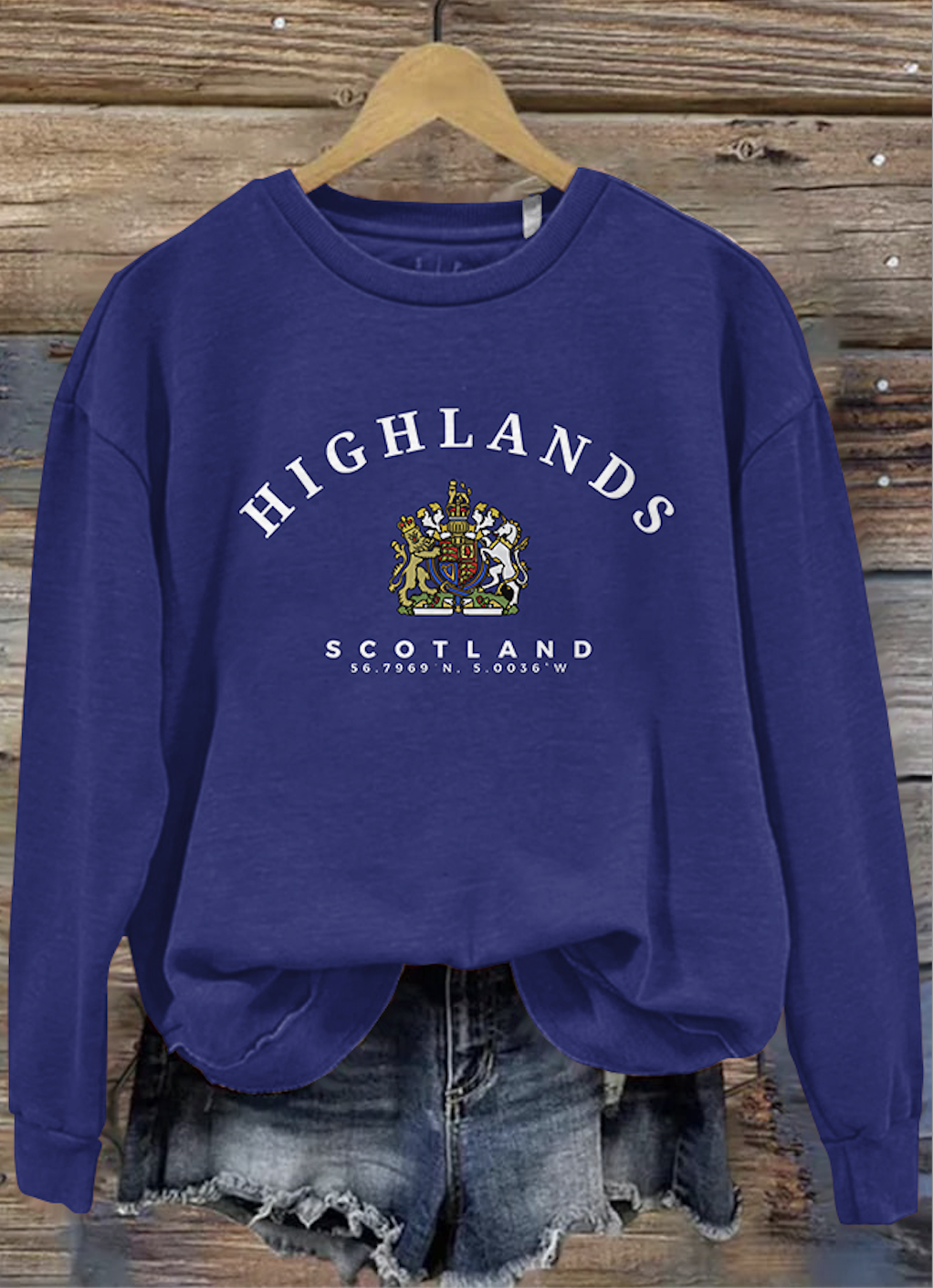 Scottish Highlands round neck sweatshirt