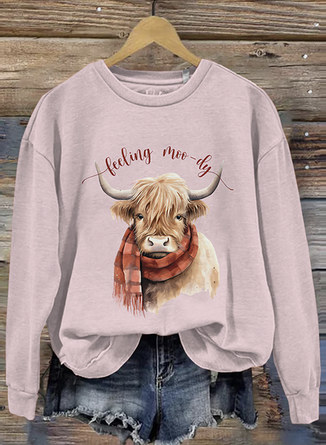 Scottish calf round neck sweatshirt