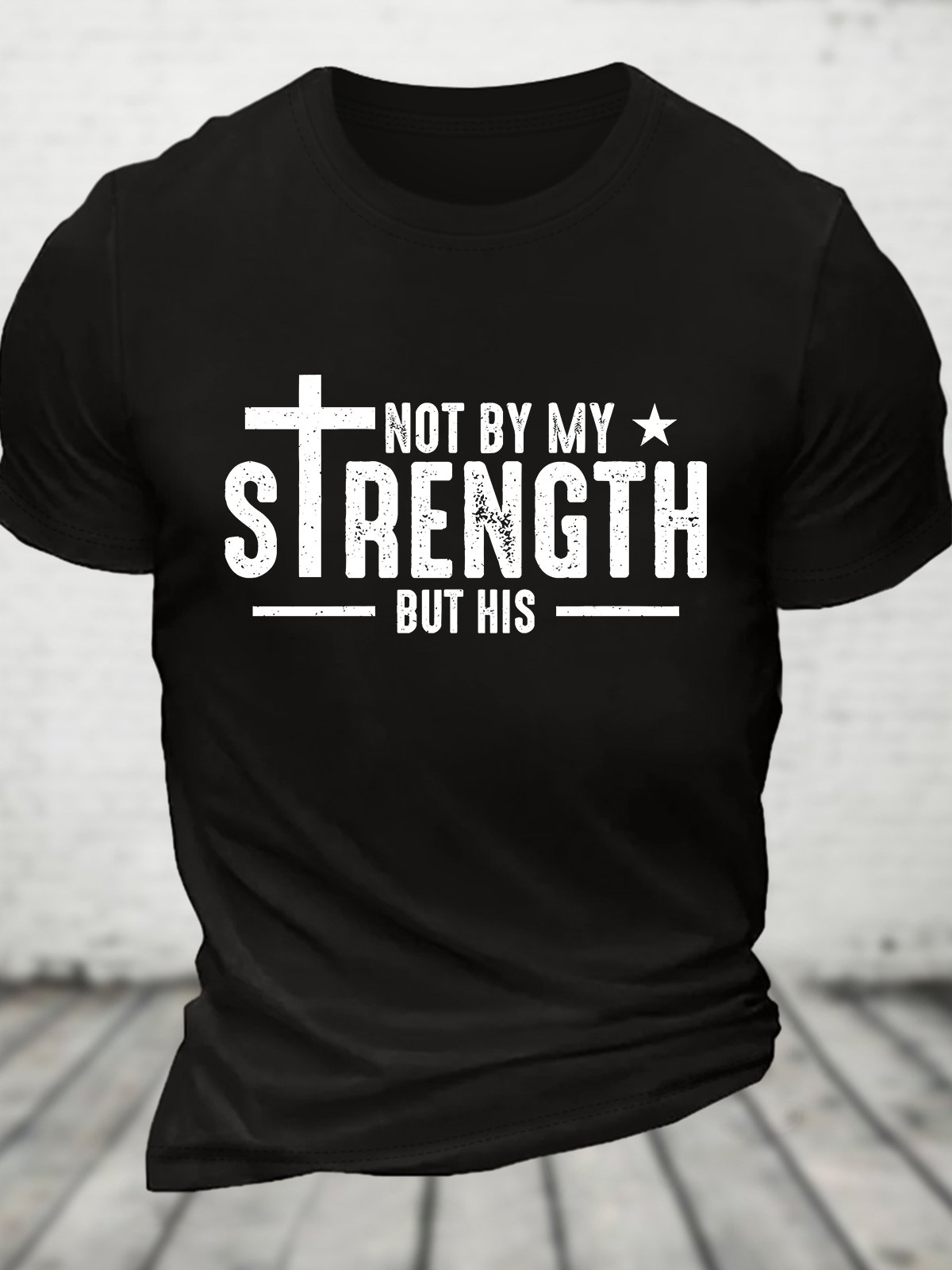 Not My Strength Bible Verse Cotton T-shirt