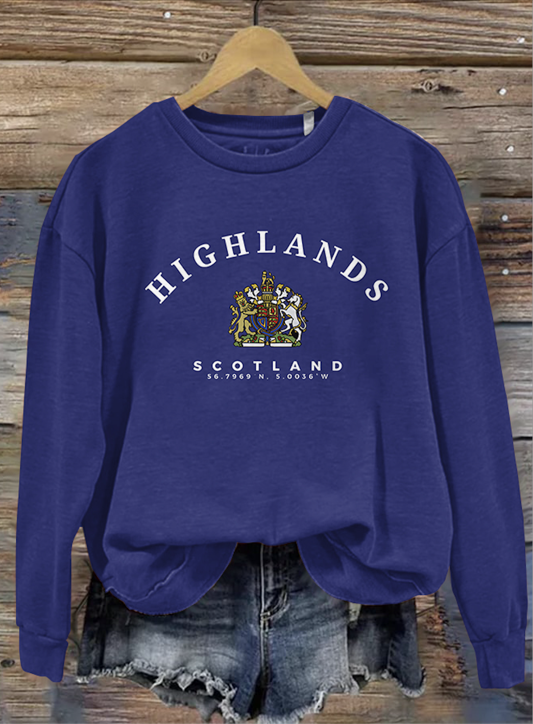 Scottish Highlands round neck sweatshirt